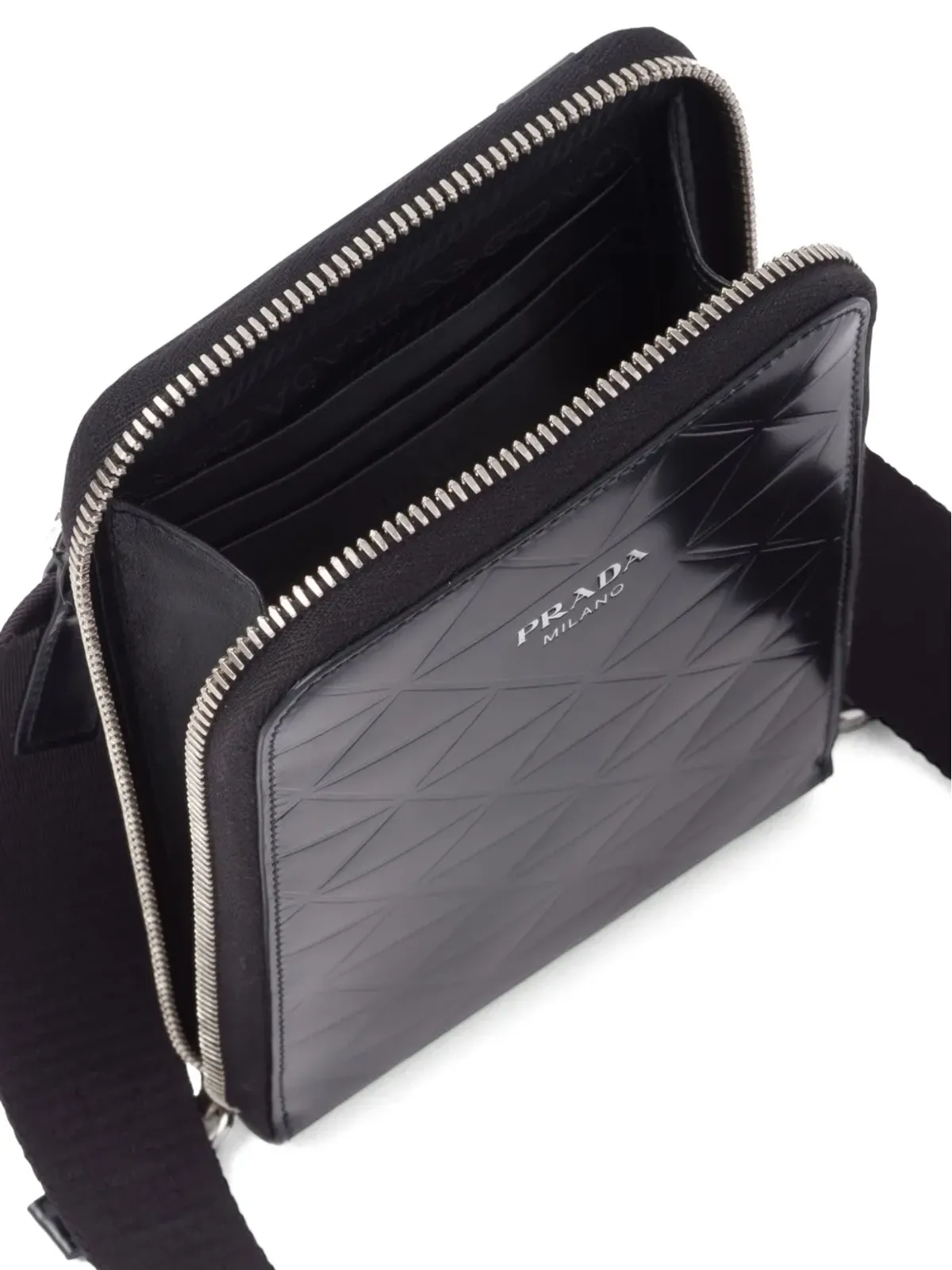 Prada トライアングルロゴ レザー 携帯電話ケース - 画像5