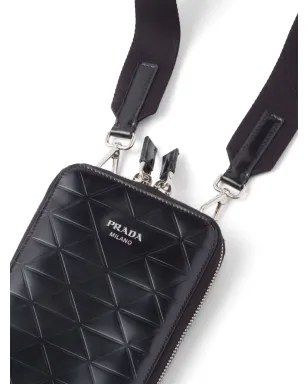 Prada トライアングルロゴ レザー 携帯電話ケース - サムネイル3