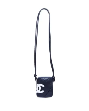 CHANEL ビンテージ 2004-2005 カンボンライン ミニジップ付き クロスボディバッグ - ブラック - サムネイル5