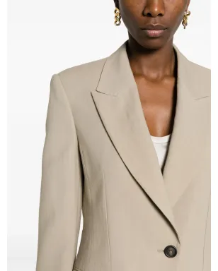 Brunello Cucinelli ピークラペル付きニットブレザー - ニュートラル - サムネイル5