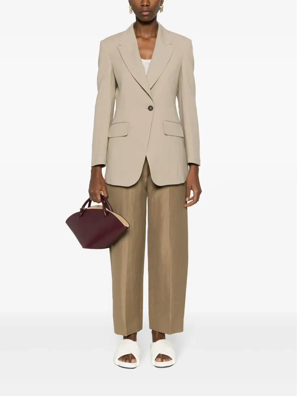Brunello Cucinelli ピークラペル付きニットブレザー - ニュートラル - 画像2