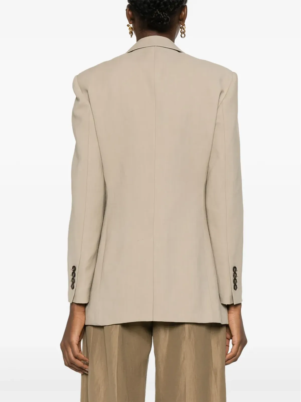 Brunello Cucinelli ピークラペル付きニットブレザー - ニュートラル - 画像4
