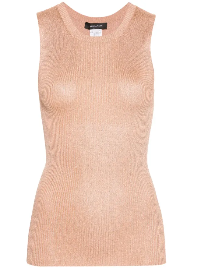 Fabiana Filippi Fabiana Filippi リュレックス入りリブ編みタンクトップ - ニュートラルカラーの商品画像