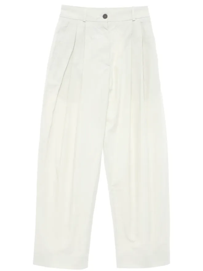 Studio Nicholson Studio Nicholson pleat-detail straight-leg trousers - Whiteの商品画像
