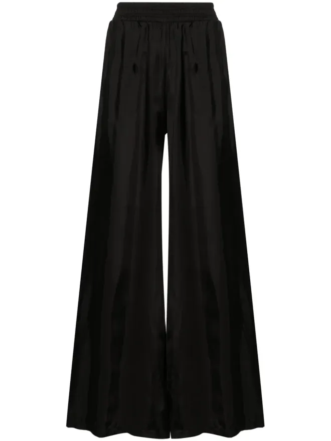 Fabiana Filippi Fabiana Filippi ブラック エラスティックウエスト サテン パラッツォパンツの商品画像
