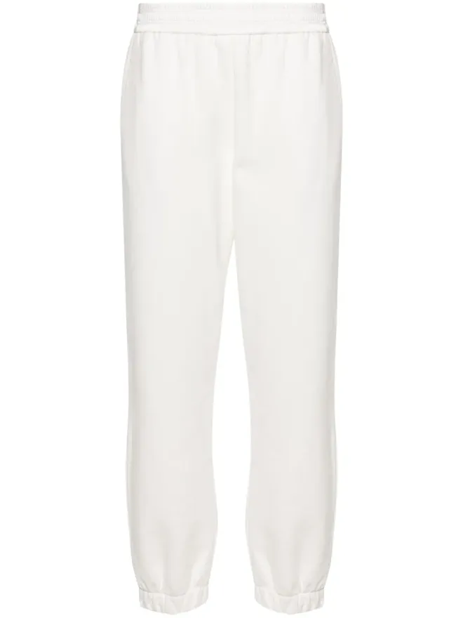 Fabiana Filippi Fabiana Filippi サテン装飾コットン製トラックパンツの商品画像