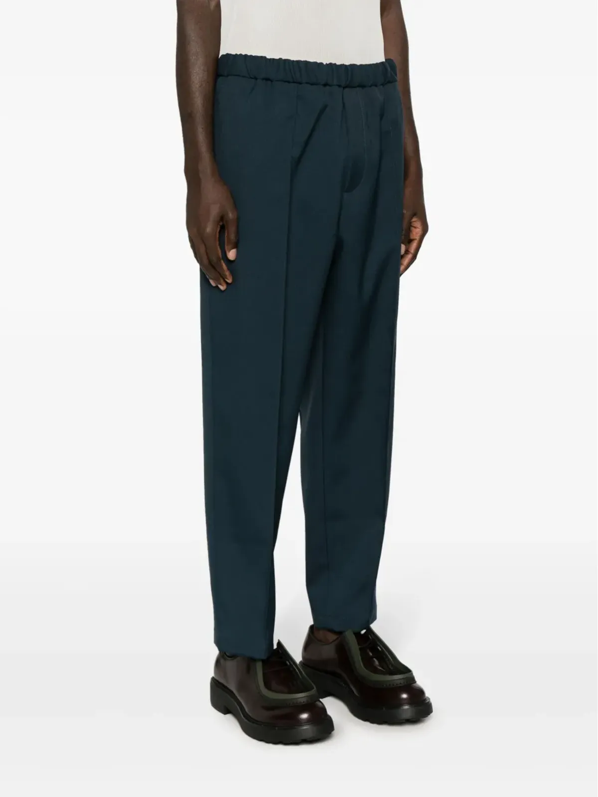 Jil Sander ゴム入りウエストのテーパードパンツ ブルー - 画像3