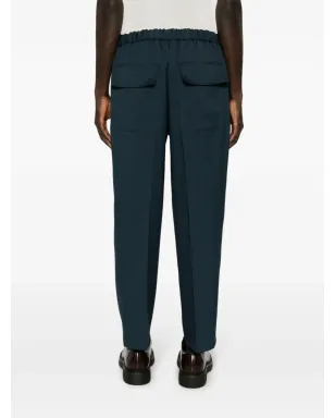 Jil Sander ゴム入りウエストのテーパードパンツ ブルー - サムネイル4