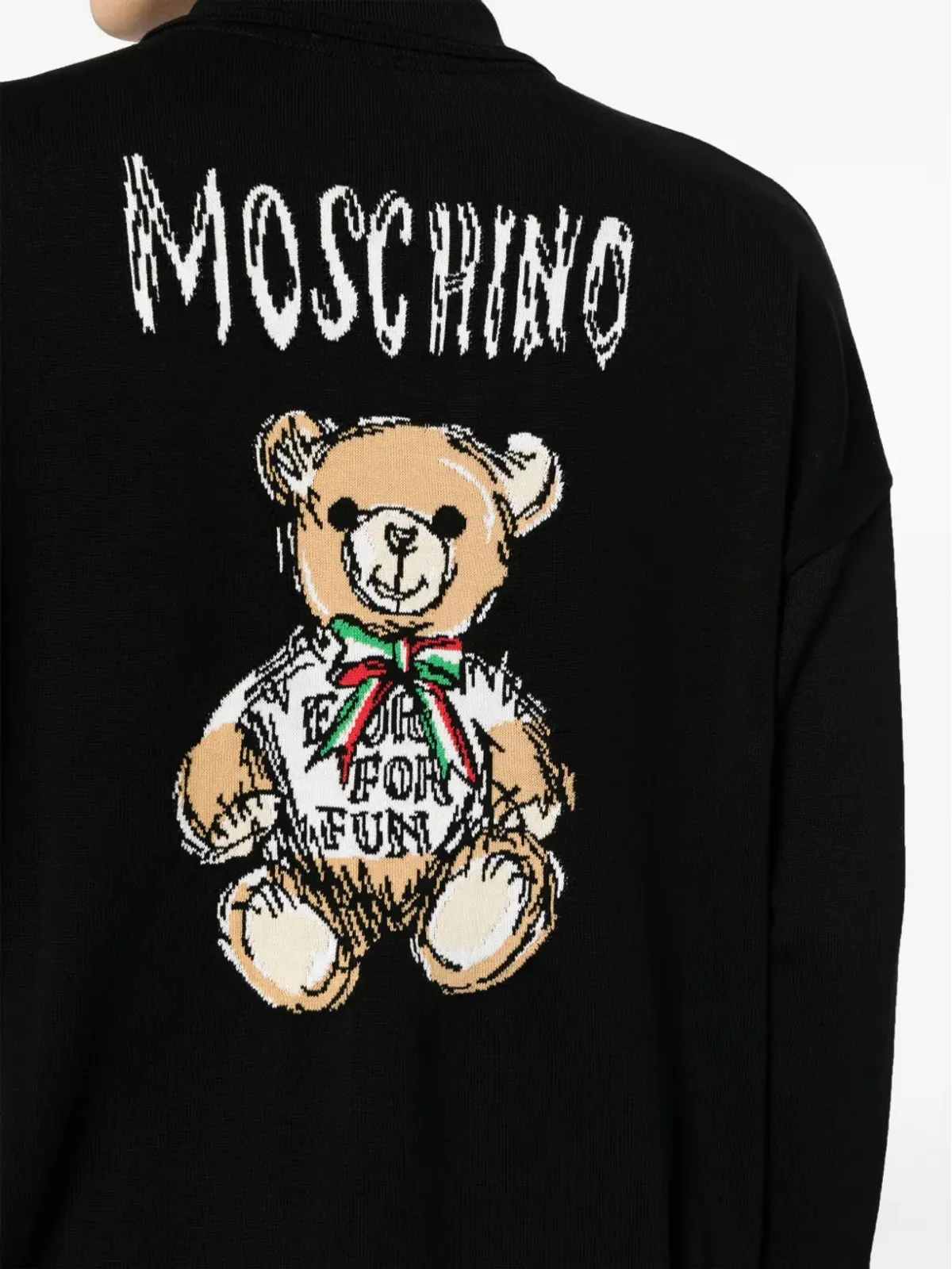 Moschino アーカイブ テディ ファインニット カーディガン - ブラック - 画像5