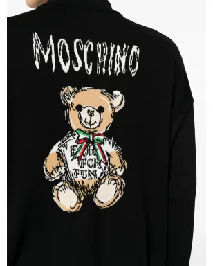 Moschino アーカイブ テディ ファインニット カーディガン - ブラック - サムネイル5