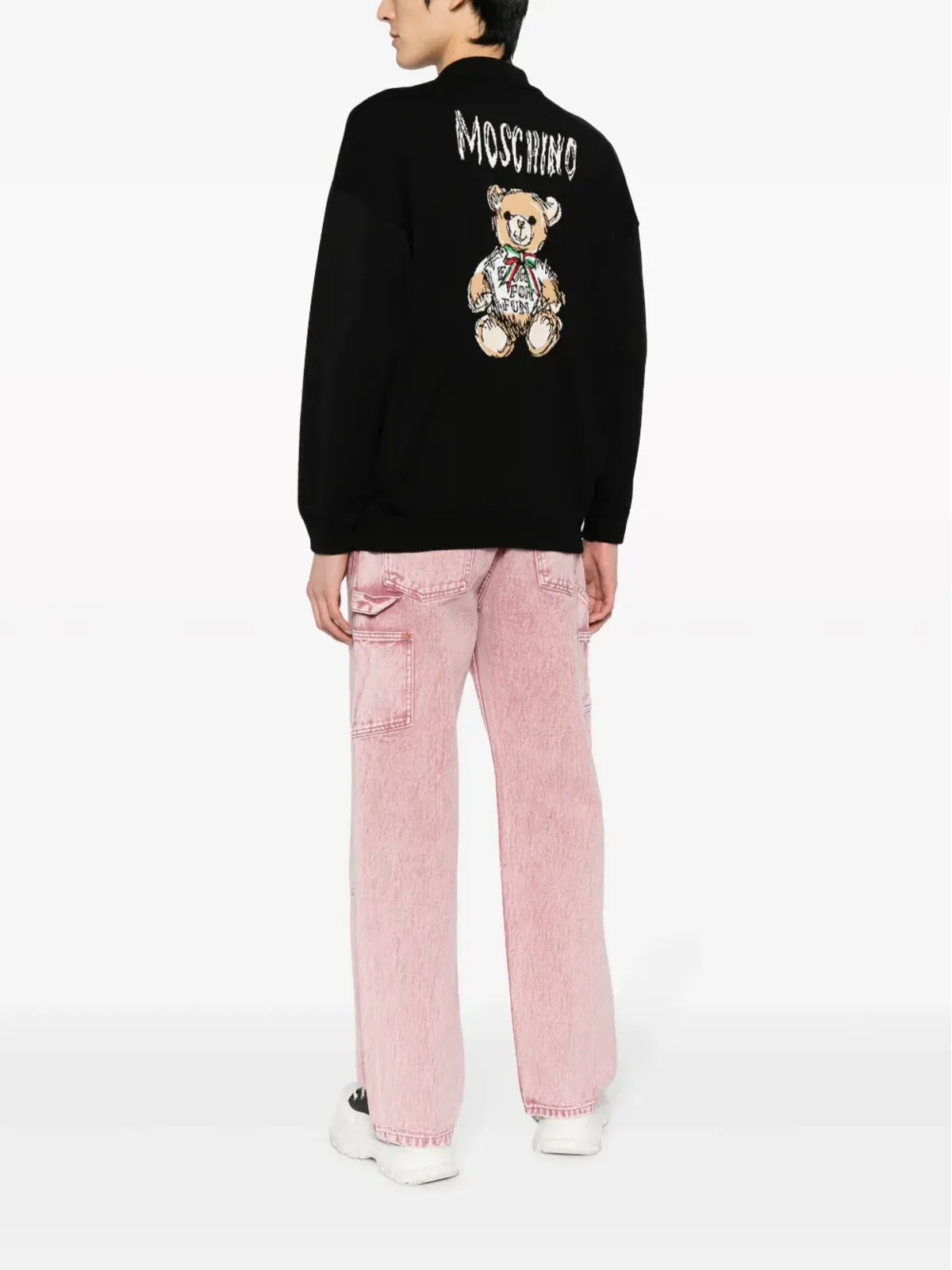 Moschino アーカイブ テディ ファインニット カーディガン - ブラック - 画像2