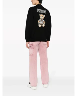 Moschino アーカイブ テディ ファインニット カーディガン - ブラック - サムネイル2