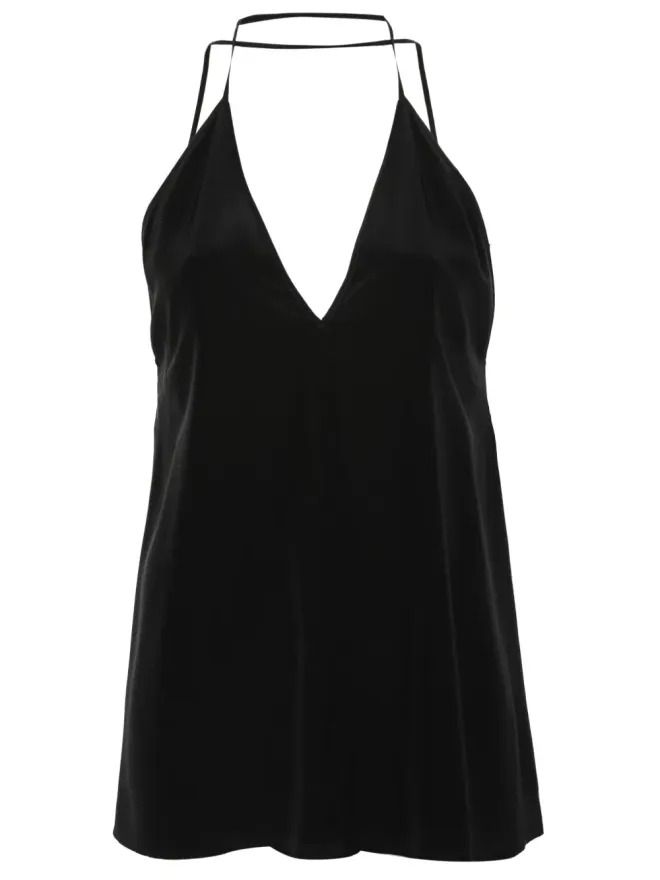 TOTEME TOTEME V-neck スパゲッティストラップ トップ - ブラックの商品画像
