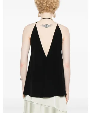 TOTEME V-neck スパゲッティストラップ トップ - ブラック - サムネイル4