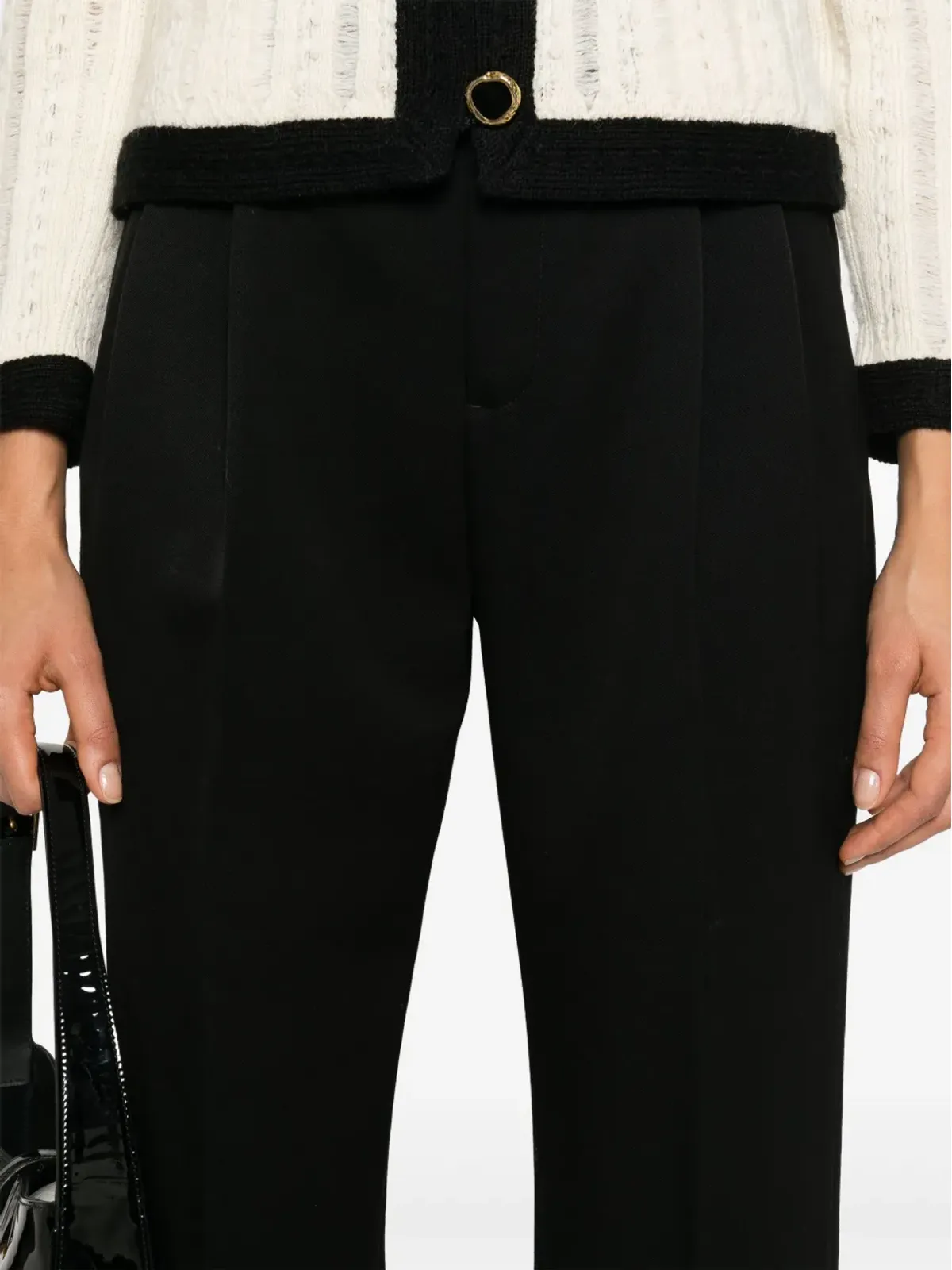 Saint Laurent ハイウエストパンツ - ブラック - 画像5