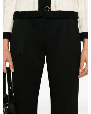 Saint Laurent ハイウエストパンツ - ブラック - サムネイル5