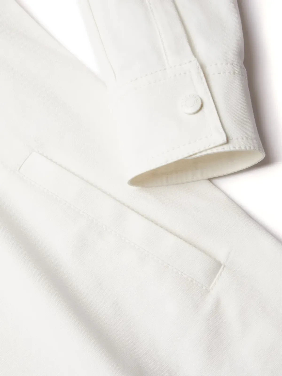 Valentino Garavani V-detail キャンバス シャツジャケット ホワイト - 画像3