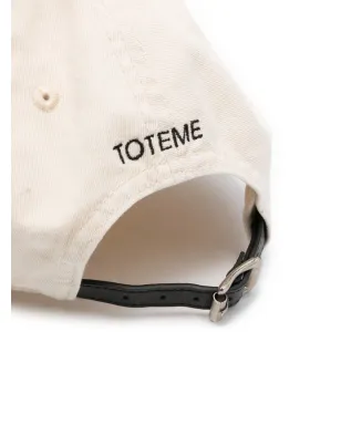 TOTEME レザートリム コットン ベースボールキャップ - ニュートラルカラー - サムネイル2