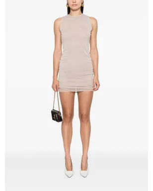 Saint Laurent シャーリングデザインのミニドレス - サムネイル2