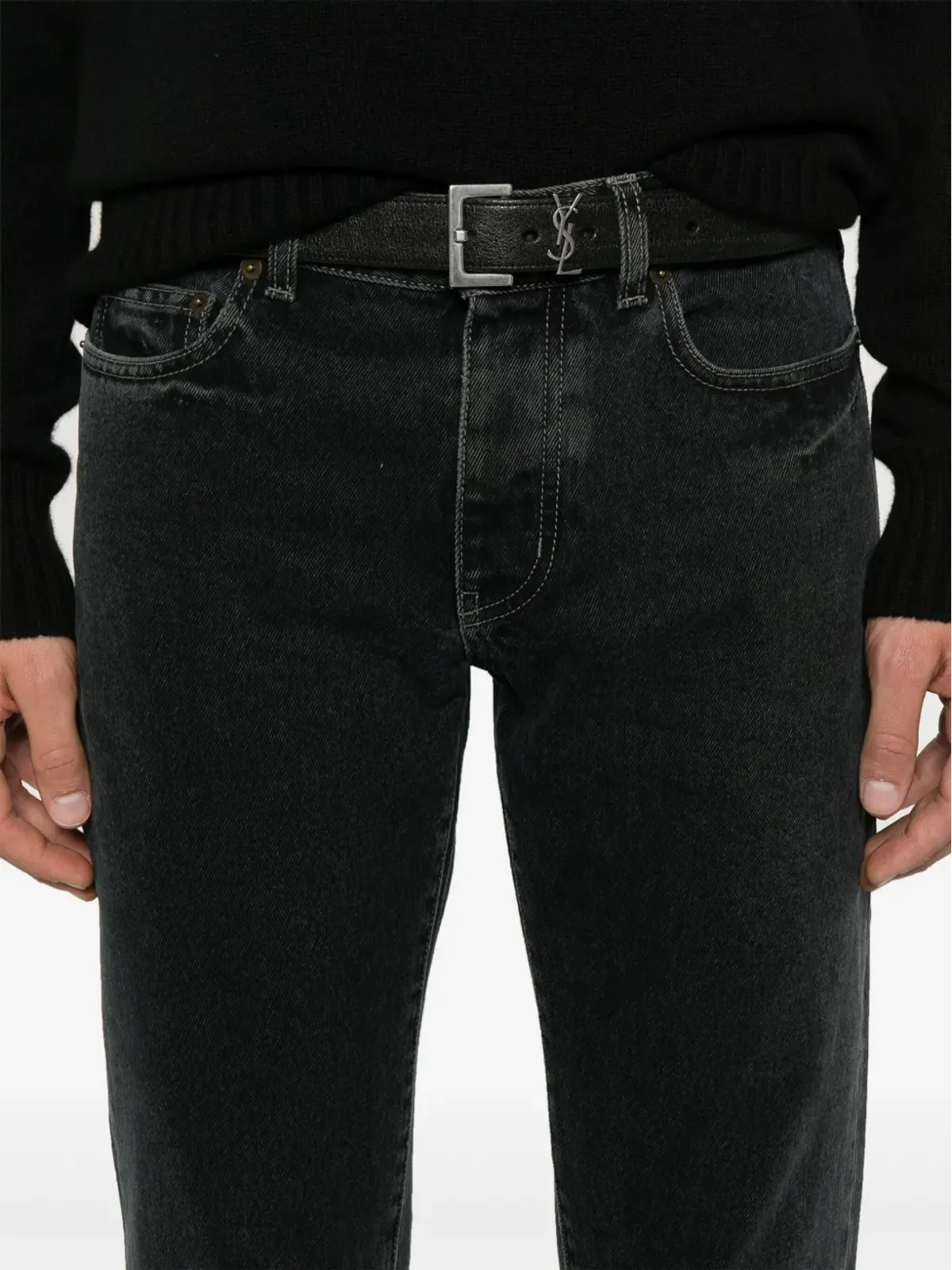 Saint Laurent ロゴボタン ジーンズ - 画像5
