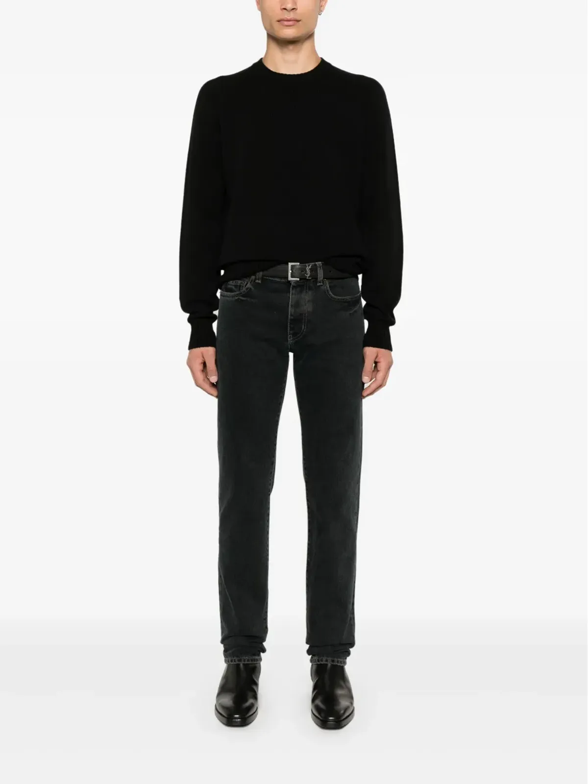Saint Laurent ロゴボタン ジーンズ - 画像2