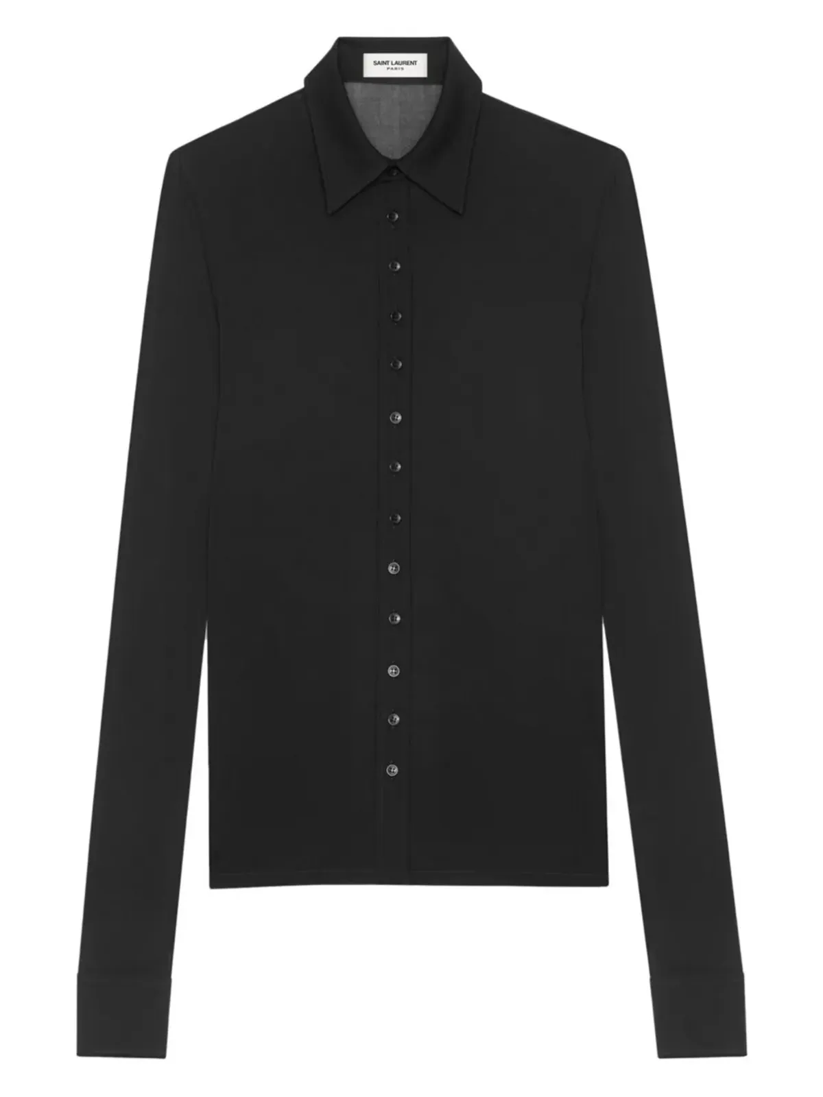 Saint Laurent スプレッドカラー ロングスリーブシャツ - ブラック - 画像1