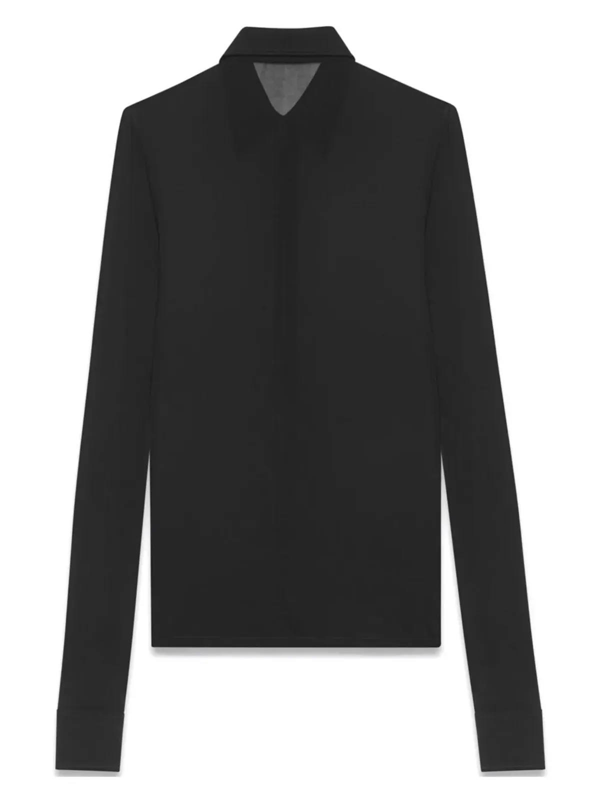 Saint Laurent スプレッドカラー ロングスリーブシャツ - ブラック - 画像2