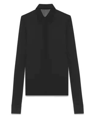 Saint Laurent スプレッドカラー ロングスリーブシャツ - ブラック - サムネイル2