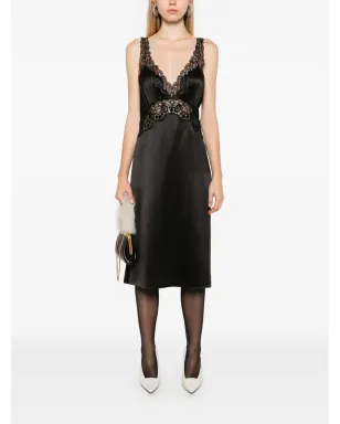 Saint Laurent レースパネル ミディドレス - サムネイル2