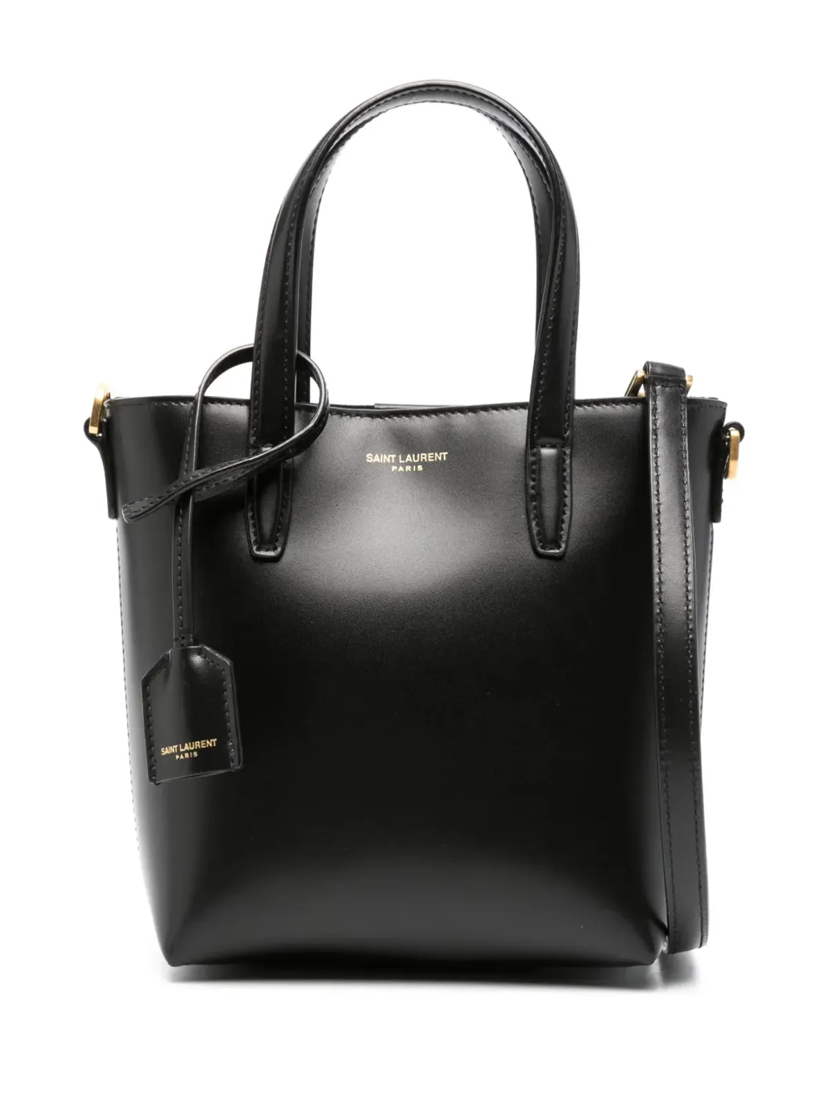 Saint Laurent ミニショッピング レザー トートバッグ - 画像1
