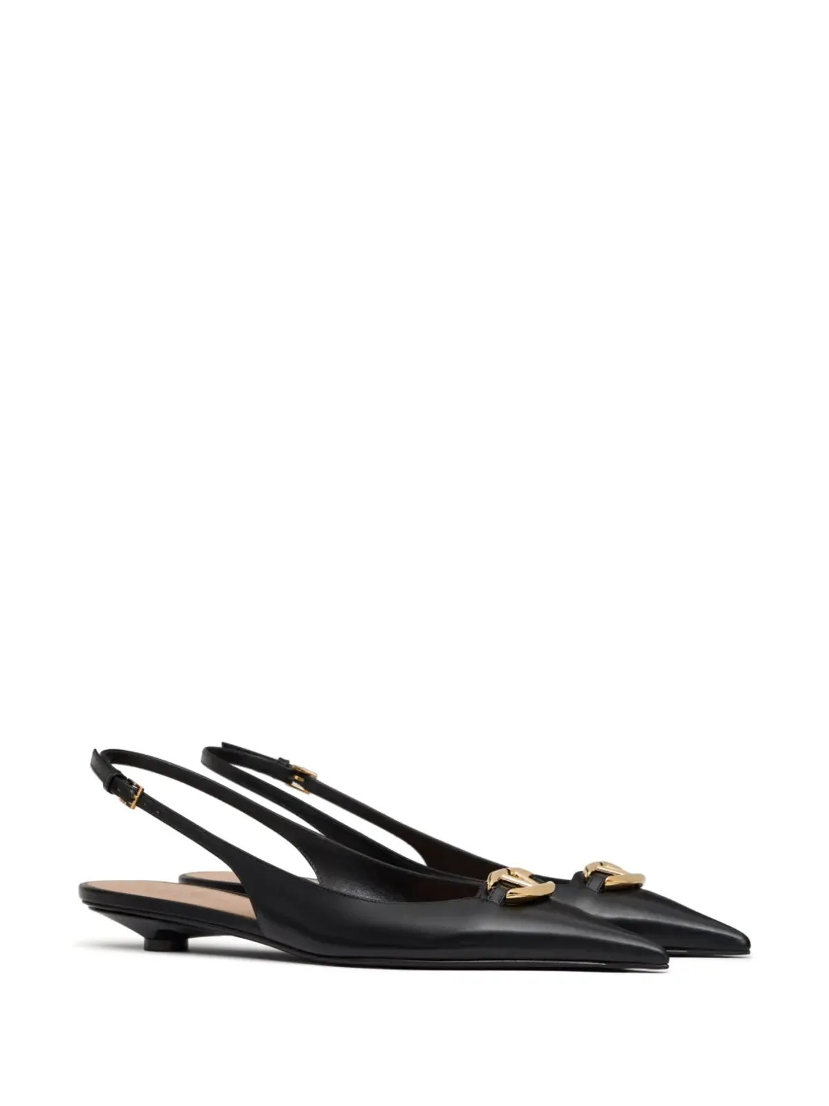 Valentino Garavani 20mm Vロゴ ザ・ボールド・エディション スリングバックパンプス - ブラック - 画像2