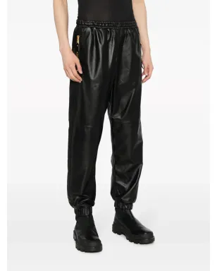 Moschino クロップドレザートラックパンツ - サムネイル3