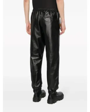 Moschino クロップドレザートラックパンツ - サムネイル4
