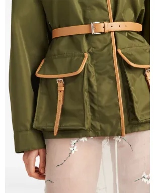 Prada Re-Nylon ベルト付きジャケット グリーン - サムネイル4