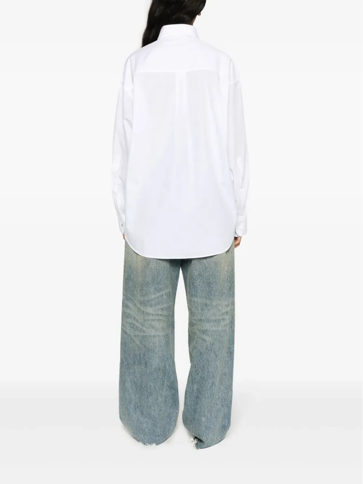 Stella McCartney ブロデリエ・アングレーズ ディテール コットンシャツ ホワイト - 画像4
