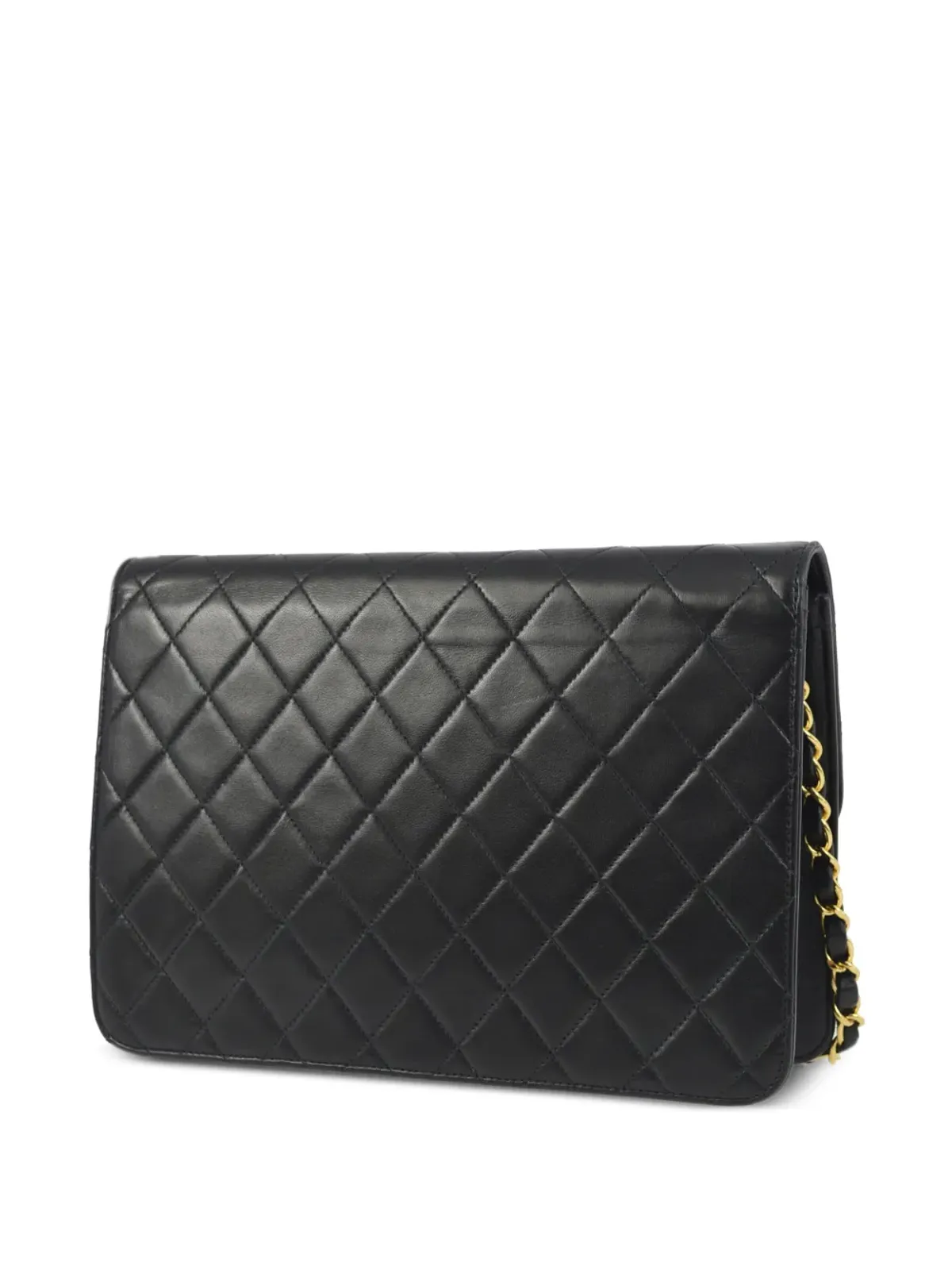 CHANEL ビンテージ 2000年頃 中型 ハーフフラップ ショルダーバッグ ブラック - 画像2
