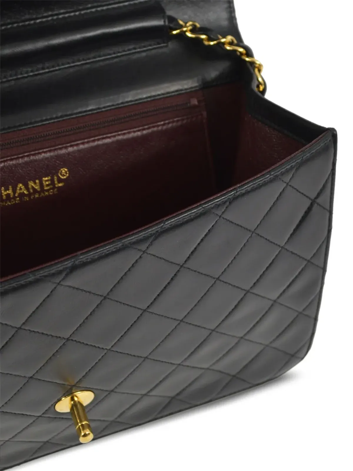 CHANEL ビンテージ 2000年頃 中型 ハーフフラップ ショルダーバッグ ブラック - 画像4