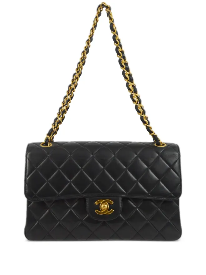 CHANEL Pre-Owned CHANEL ビンテージ 1995年 ダブルサイド クラシックフラップ ショルダーバッグ - ブラックの商品画像