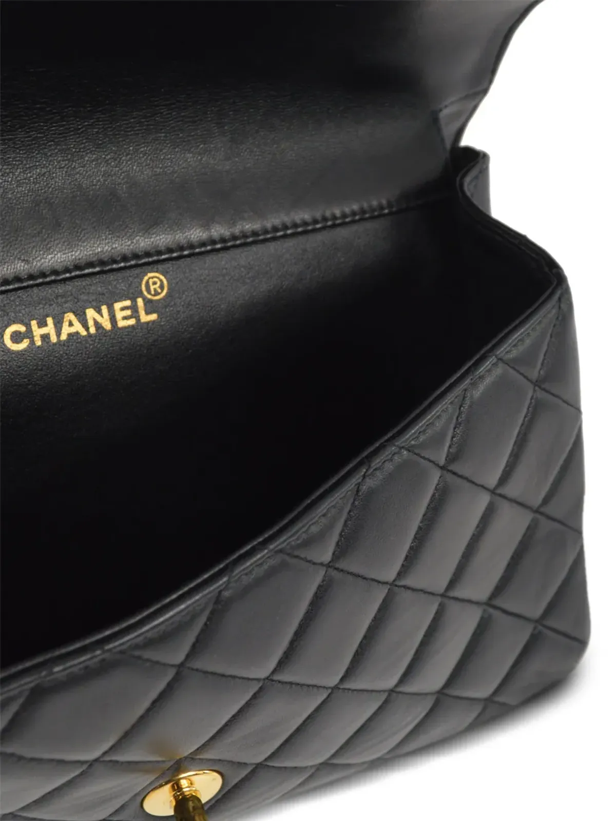 CHANEL ビンテージ 1995年 ダブルサイド クラシックフラップ ショルダーバッグ - ブラック - 画像4