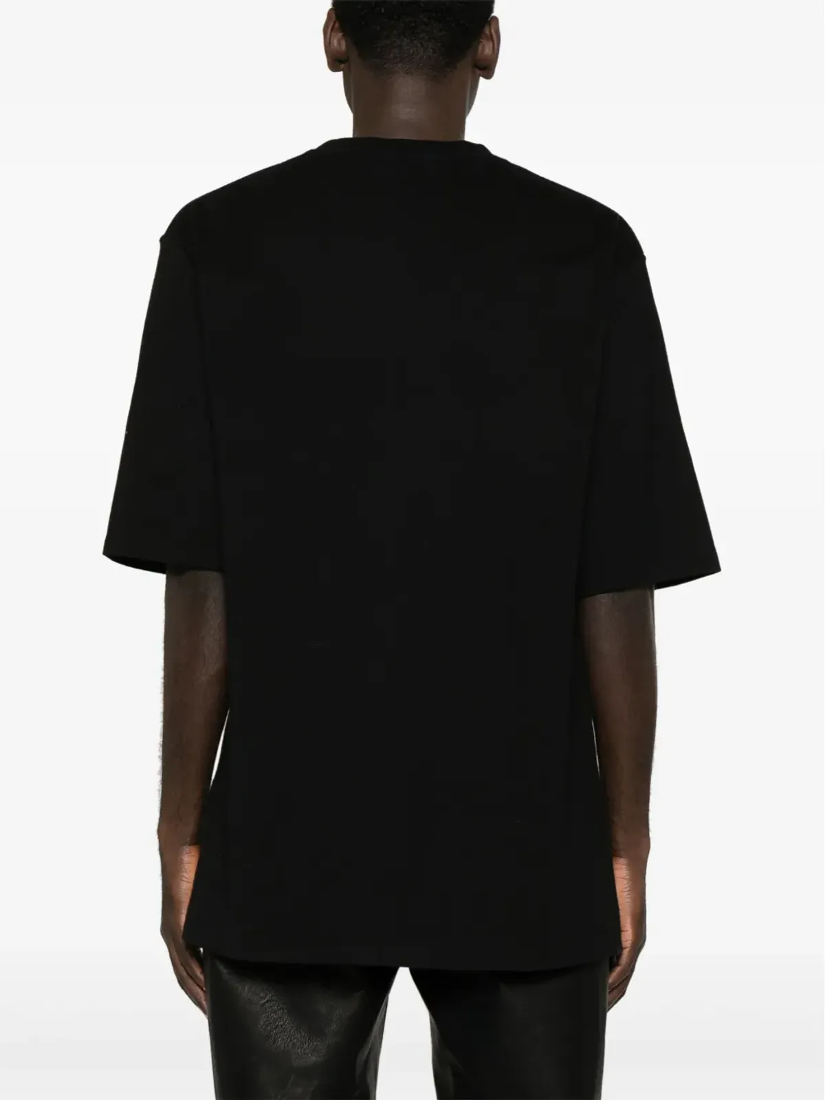 Balmain スローガンパッチ コットン Tシャツ - ブラック - 画像4