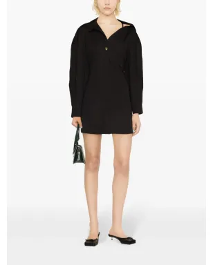 Jacquemus アシンメトリックネック・シャツミニドレス - サムネイル2
