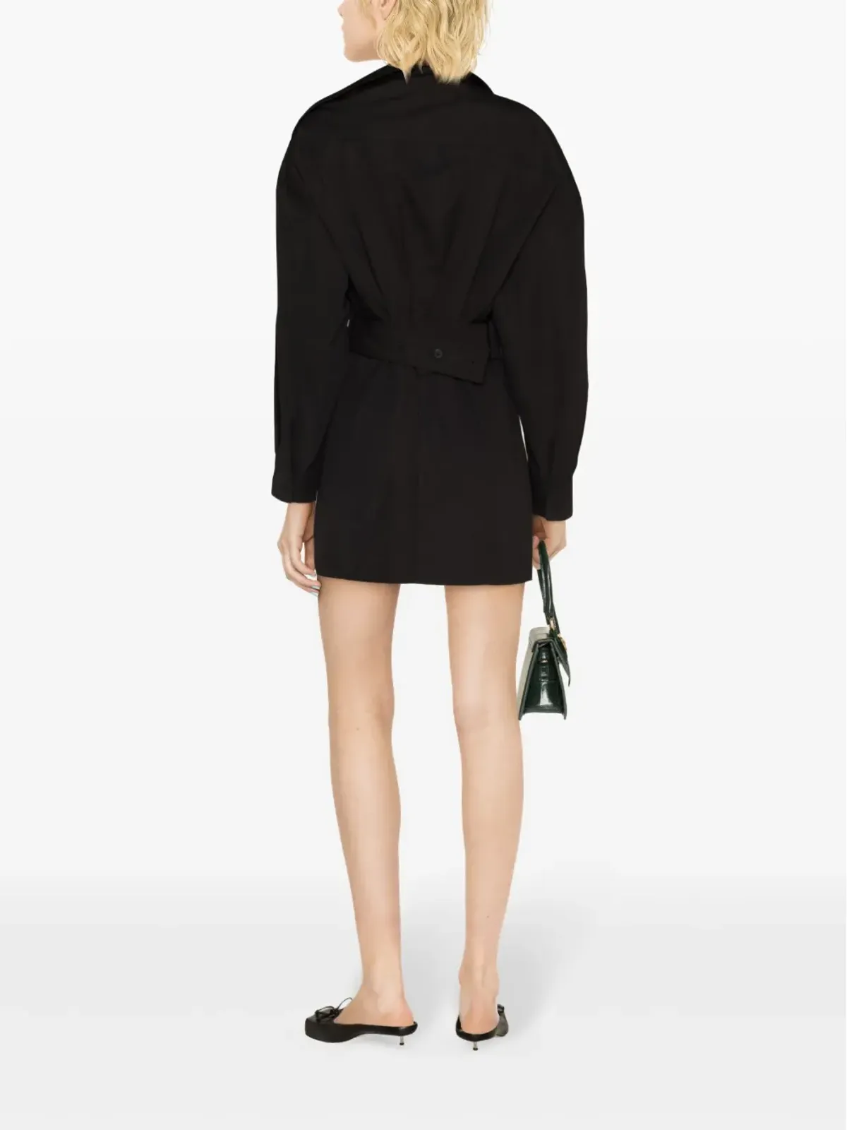 Jacquemus アシンメトリックネック・シャツミニドレス - 画像4