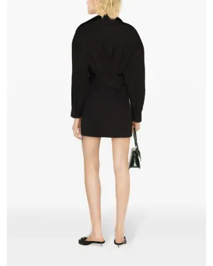 Jacquemus アシンメトリックネック・シャツミニドレス - サムネイル4