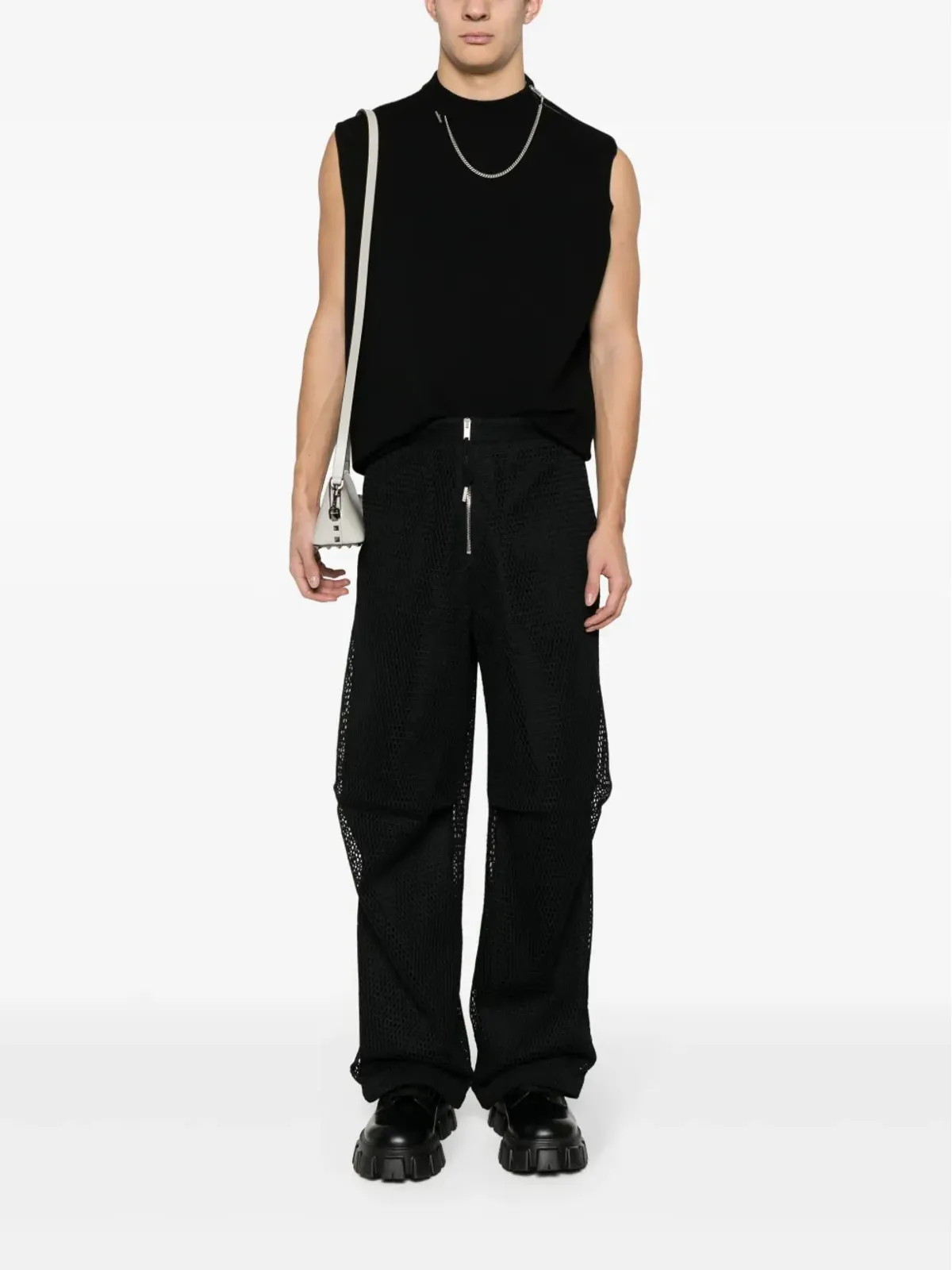 Jil Sander レイヤードオープンニット トラウザーズ - 画像2