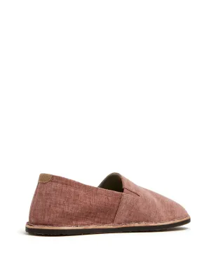 Brunello Cucinelli ラウンドトゥ キャンバス ローファー - レッド - サムネイル3