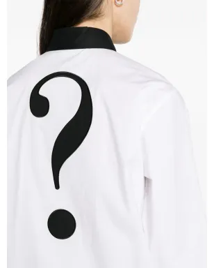 Moschino クエスチョンマーク柄コットンシャツ - ホワイト - サムネイル5
