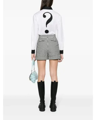 Moschino クエスチョンマーク柄コットンシャツ - ホワイト - サムネイル2