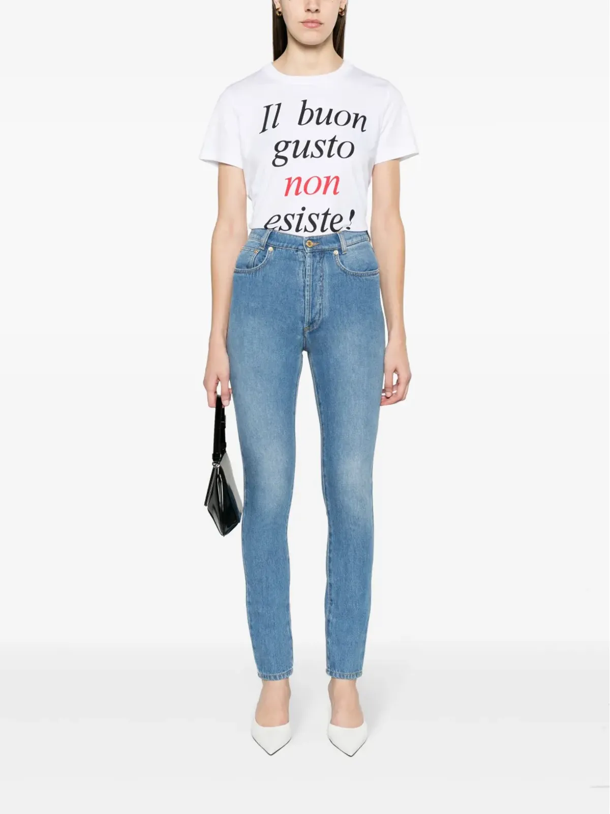Moschino スローガンプリント オーガニックコットン Tシャツ - ホワイト - 画像2