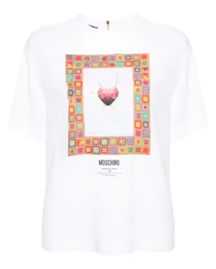 Moschino グラフィックプリント クレープ ブラウス - ホワイト - サムネイル1