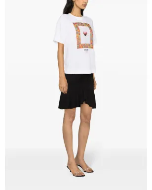 Moschino グラフィックプリント クレープ ブラウス - ホワイト - サムネイル3